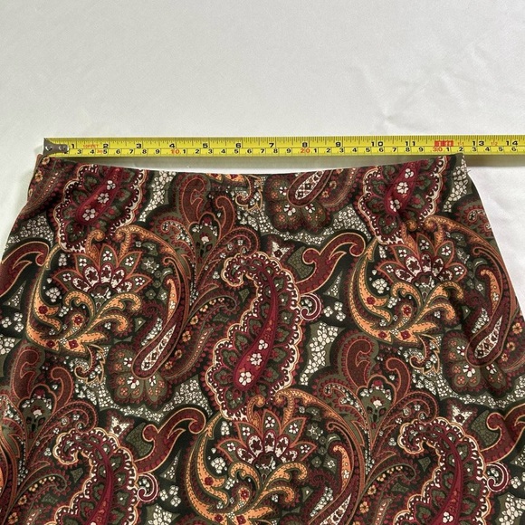La Belle vintage boho paisley knee length skirt M - Picture 7 of 8